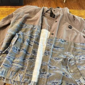 Hurley Blue and Gray Military Field Jacket